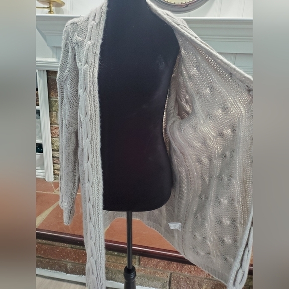 Anthropologie Heartloom Gray Sweater Long Heavy Warm‎ oversize Sz Large - Picture 5 of 7